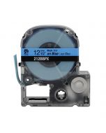 Epson LABELWORKS PX Standard 1/2" (12mm) X 30 Ft Black On Blue Tape - 212BBPX