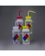 GHS labeled safety vented assorted wash bottles 500ml polyethylene with polypropylene cap