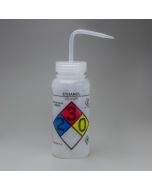 GHS labeled safety vented ethanol wash bottles 500ml polyethylene natural polypropylene cap