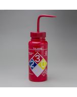 GHS labeled toluene wash bottles 500ml polyethylene red polypropylene cap