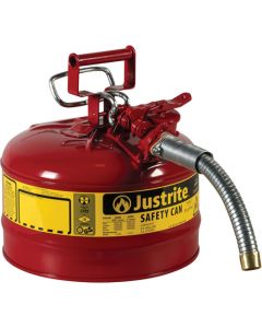 AccuFlow™ Safety Cans, Type II, Steel, 2.5 US gal., Red, FM Approved/UL/ULC Listed 