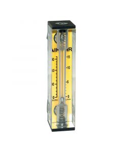 Acrylic Flowmeter for Carbon Dioxide Brass Fitting No Valve dual Scale: 3.0SL/MIN 6.5SCFH