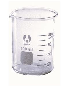 Borosilicate Glass Beaker 100ml, 12/pk