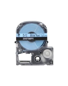 Epson LABELWORKS PX Shrink Tube 3/16" (AWG 10-20) X 96" Black On Blue Tape - 205YLBBPX