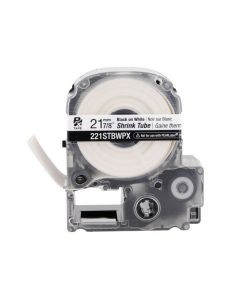 Epson Labelworks Px Shrink Tube 7/8" (Awg 0000-1) X 96" Black On White Tape - 221Stbwpx