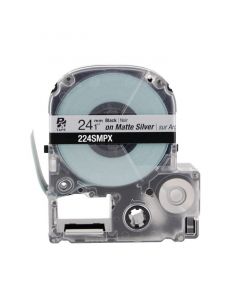 Epson Labelworks Px Silver Matte 1" (24Mm) X 30 Ft Black On Silver Matte Tape - 224Smpx