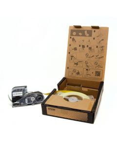 Epson LW-Z Series Bulk Roll - Vinyl Continuous 3/4" (18mm) x 147.6 ft Black on YellowTape