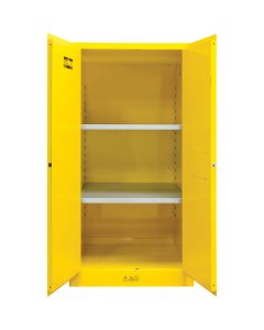 Flammable Storage Cabinet, 60 gal., 2 Door, 34" W x 65" H x 34" D 