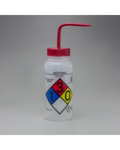 GHS Labeled safety vented Acetone wash bottles 500ml  polyethylene with red polypropylene cap
