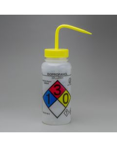 GHS labeled safety vented isopropanol wash bottles 500ml polyethylene yellow polypropylene cap