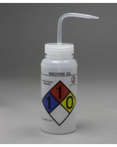 GHS labeled safety vented machine oil wash bottles 500ml polyethylene natural polypropylene cap