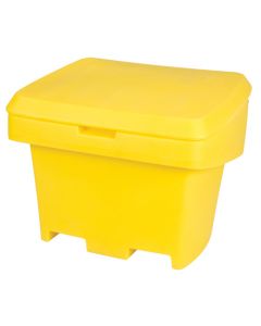 Heavy-Duty Outdoor Salt and Sand Storage Container, 30" x 24" x 24", 5.5 cu. Ft., Yellow
