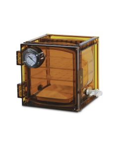 Lab companion Amber polycarbonate cabinet style vacuum desiccator 11 liter