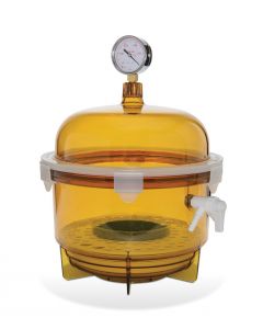 Lab companion Amber polycarbonate round style vacuum Desiccator 10 Liter