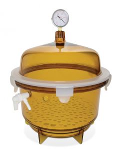 Lab companion Amber polycarbonate round style vacuum Desiccator 20 Liter