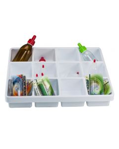 LAB DRAWER 12 COMPARTMENT TRAY FOR GADGETS; 14 X 17½ X 2¼ IN.