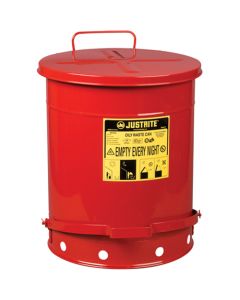 Oily Waste Cans, FM Approved/UL Listed, 14 US gal., Red 