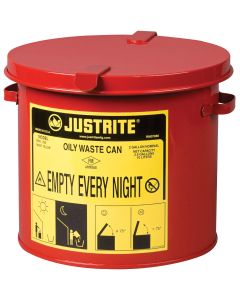 Oily Waste Cans, FM Approved/UL Listed, 2 US gal., Red 