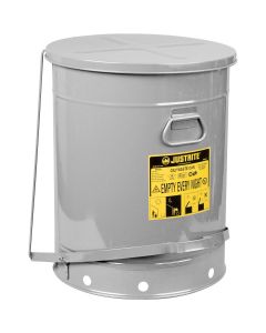 Oily Waste Cans, FM Approved/UL Listed, 21 US gal., Silver