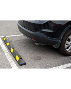 Parking Curb, Rubber, 6' L, Black/Yellow 
