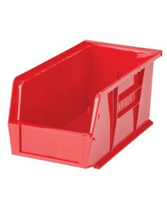 Plastic Hanging & Stacking Bin, 5-1/2" W x 5" H x 10-7/8" D, Red