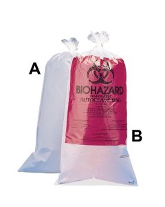 SP BEL-ART CLEAR BIOHAZARD DISPOSAL BAGS WITH WARNING LABEL; 1.5 MIL THICK, 1-3 GALLON CAPACITY, POLYPROPYLENE (PACK OF 100)