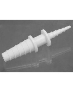 Stepped tubing connectors for 3/16 inch to 1/2 inch tubing polypropylene pack of 12