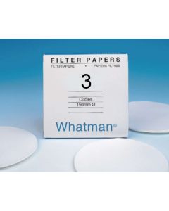 Whatman Grade 3 Qualitative Filter Papers 15cm, 100/pk